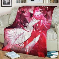 Elfen Lied Lucy Fleece Throw Blanket Meaningful Gift For Halloween Christmas