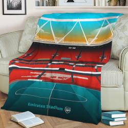 Emirates Stadium Stand Fleece Throw Blanket Meaningful Gift For Halloween Christmas