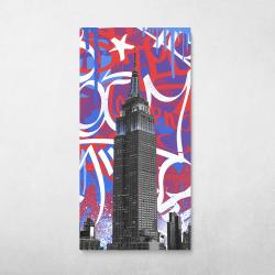 Empire State Of Mind - Red White Blue Wall Art Canvas Meaning Gift For Birthday Christmas