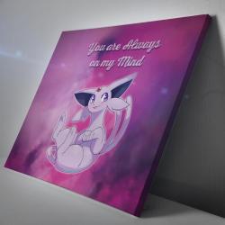 Espeon Always on my Mind Pokemon Canvas Print Wall Art Canvas Christmas Gift For Son Daughter