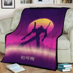 Eva In Retro Fleece Throw Blanket Meaningful Gift For Halloween Christmas