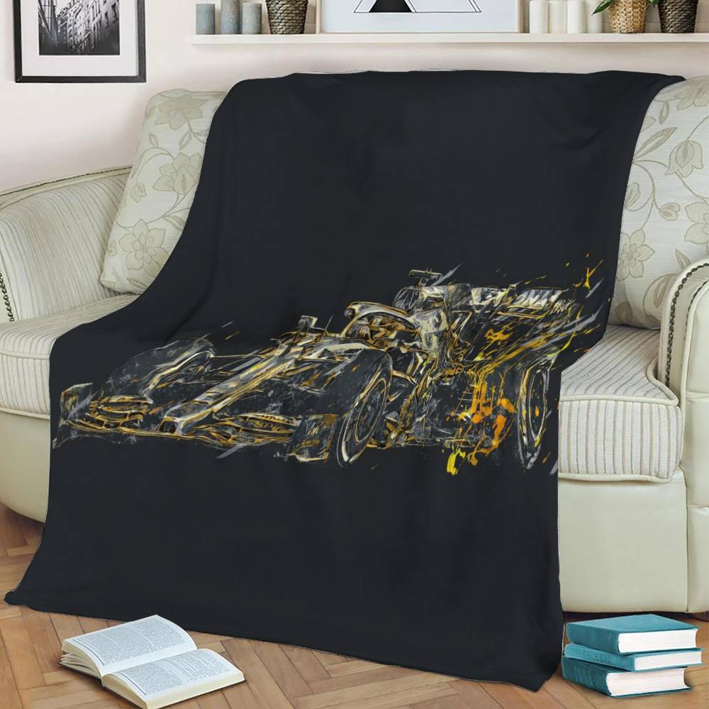 F1 Car 1 Fleece Throw Blanket Meaningful Gift For Halloween Christmas