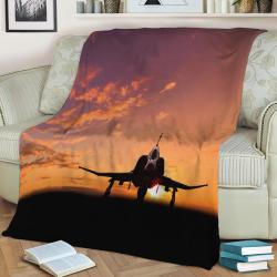 F4 Phantom Sunset Fleece Throw Blanket Meaningful Gift For Halloween Christmas