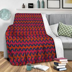 Fall Stripe Fleece Throw Blanket Meaningful Gift For Halloween Christmas