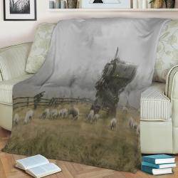 Far From The Frontline Fleece Throw Blanket Meaningful Gift For Halloween Christmas