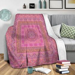 Farah Squared Soft Blush Fleece Throw Blanket Meaningful Gift For Halloween Christmas