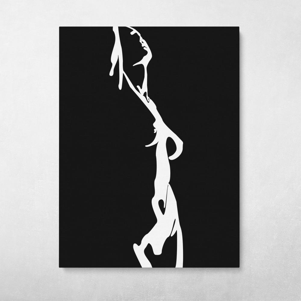 Female Silhouette #1 Wall Art Canvas Meaning Gift For Birthday Christmas