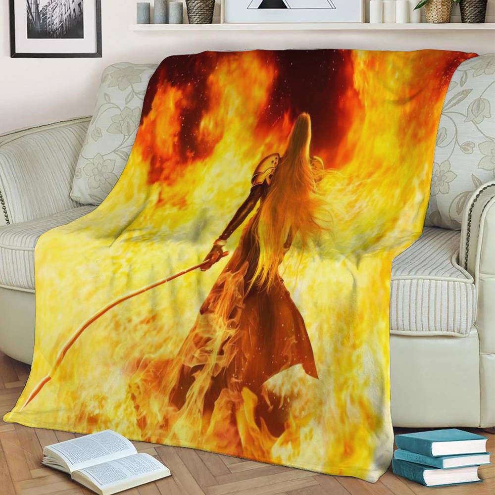 Ffvii Sephiroth Promo Art Fleece Throw Blanket Meaningful Gift For Halloween Christmas