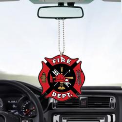 Firefighter Symbol Car Ornament Custom Car Accessories Decorations Perfect And Unique Gifts For Family On Christmas