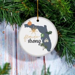 Florida Strong Hurricane Ian 2022 Ornament Perfect And Unique Gifts For Family On Christmas