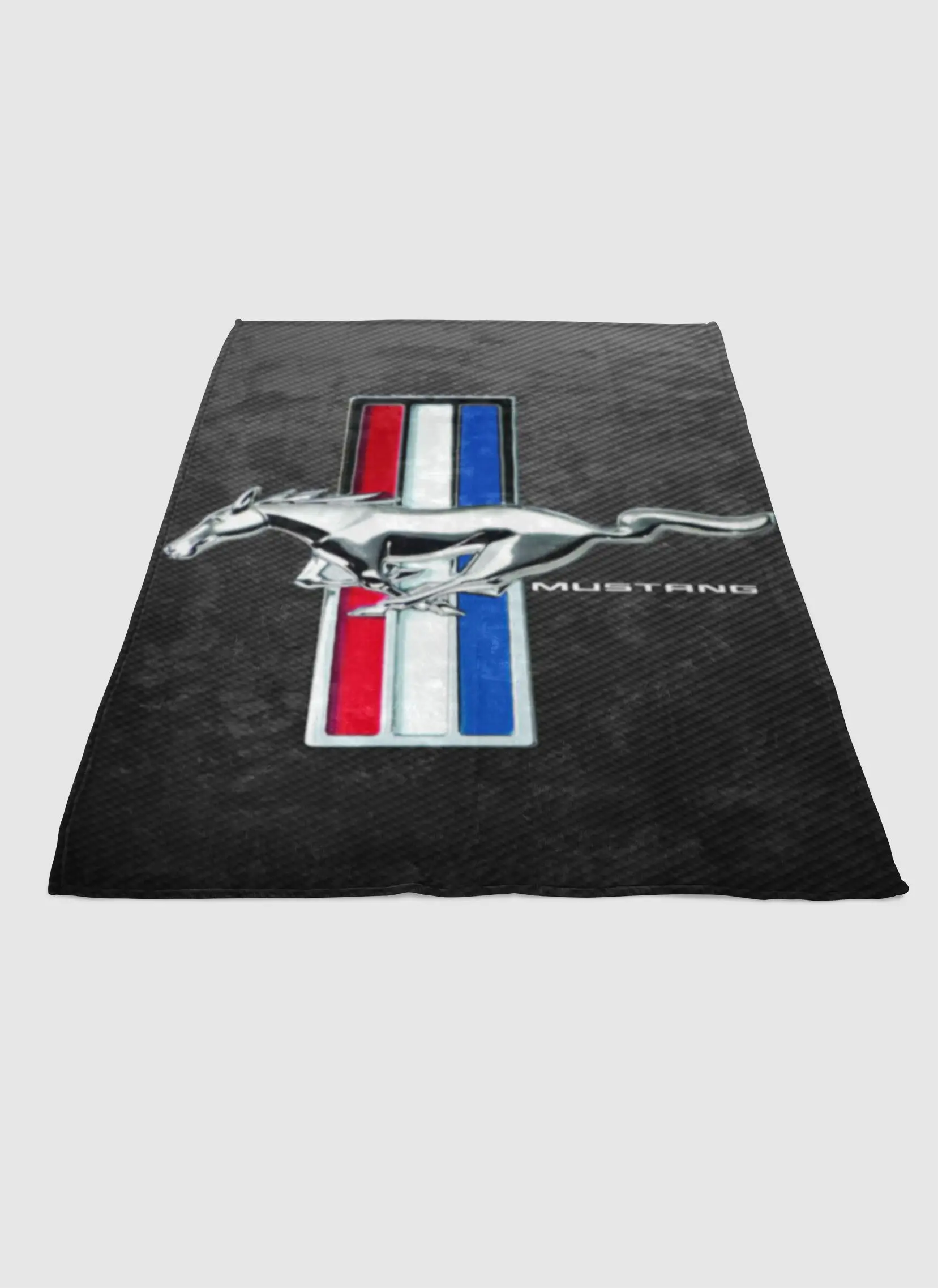 Ford Mustang Gt Carbon Logo Soft Fleece Blanket Meaningful Gift For Halloween Christmas