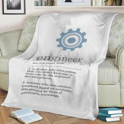 Funny Engineer Definition Fleece Throw Blanket Meaningful Gift For Halloween Christmas