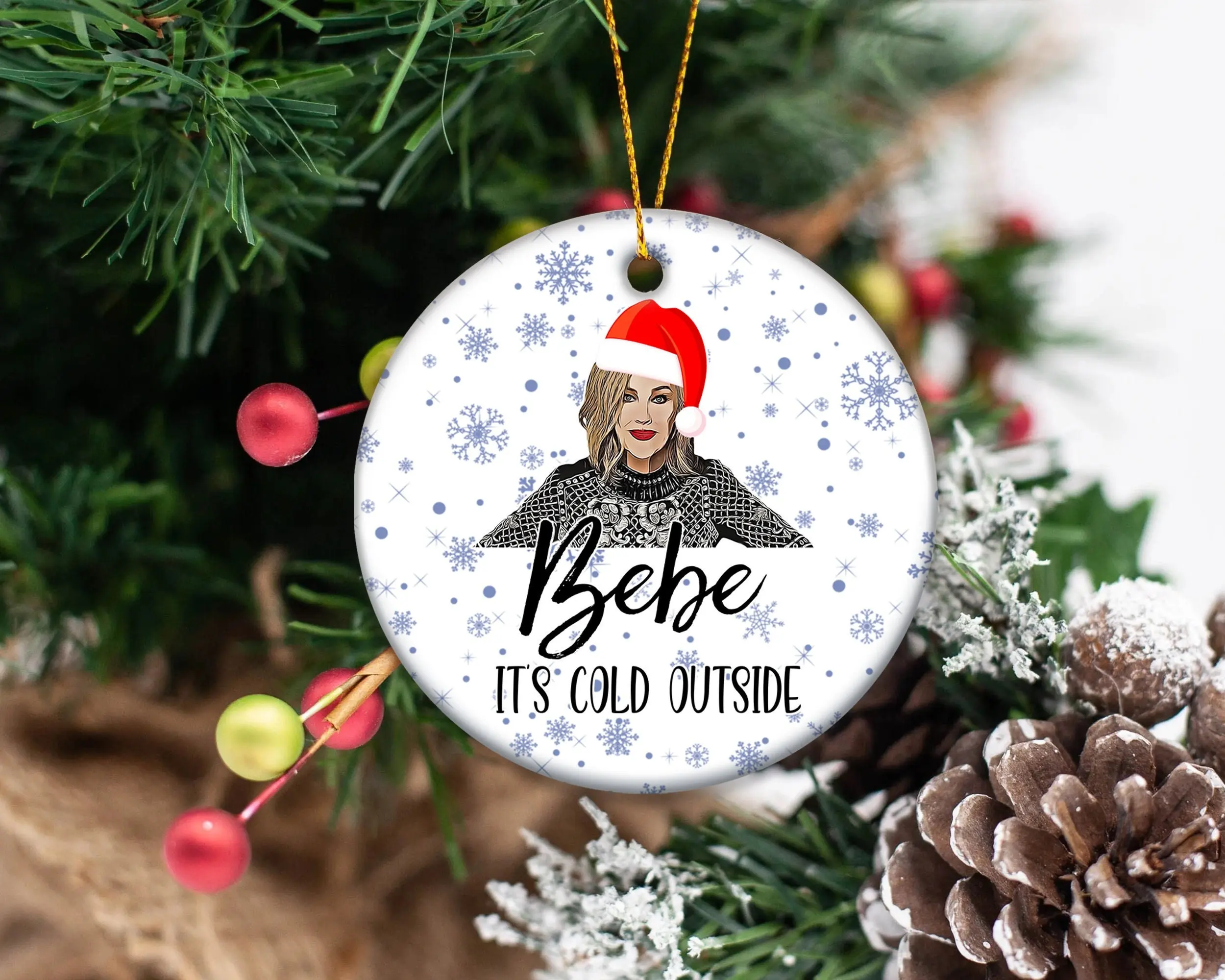 Funny Merry Christmas Bu00e9bu00e9 It s Cold Outside Ornament Fan Gift Perfect And Unique Gifts For Family On Christmas