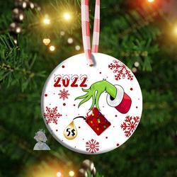 Funny The Grinch Gas Shortage 2022 Christmas Ceramic Ornament Perfect And Unique Gifts For Family On Christmas