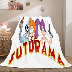 Futurama Cosplay Flannel Blanket Meaningful Gift For Halloween Christmas Throw