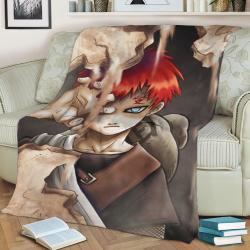 Gaara Fleece Throw Blanket Meaningful Gift For Halloween Christmas