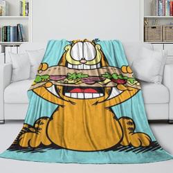Garfield Blanket Meaningful Gift For Halloween Christmas Flannel Throw Room Decoration