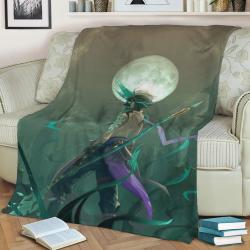 Genshin Impact Xiao Fleece Throw Blanket Meaningful Gift For Halloween Christmas