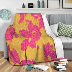 Geo Floral Fleece Throw Blanket Meaningful Gift For Halloween Christmas