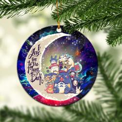 Ghibli Character Love You To The Moon Galaxy Mica Circle Ornament Perfect Gift For Holiday Perfect Gifts For Family On Christmas
