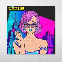 Girl In The City Wall Art Canvas Meaning Gift For Birthday Christmas