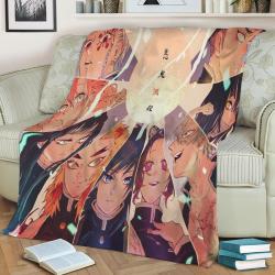 Giyuu Tomioka Shinobu Koch Fleece Throw Blanket Meaningful Gift For Halloween Christmas