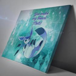 Glaceon Make Me Melt Pokemon Canvas Print Wall Art Canvas Christmas Gift For Son Daughter