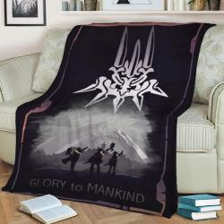 Glory To Mankind Fleece Throw Blanket Meaningful Gift For Halloween Christmas
