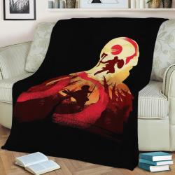 God Of War Kratos Fleece Throw Blanket Meaningful Gift For Halloween Christmas