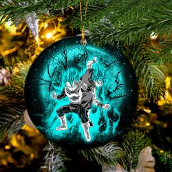 Goku Vegeta Moonlight Mica Circle Ornament Perfect Gift For Holiday Perfect And Unique Gifts For Family On Christmas