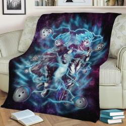 Goku X Vegeta Ssj Blue Fleece Throw Blanket Meaningful Gift For Halloween Christmas
