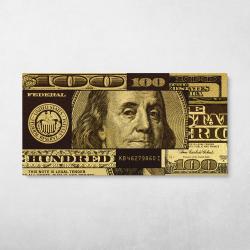 Gold Abstract Ben Franklin Wall Art Canvas Meaning Gift For Birthday Christmas