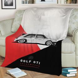 Golf Gti White Fleece Throw Blanket Meaningful Gift For Halloween Christmas