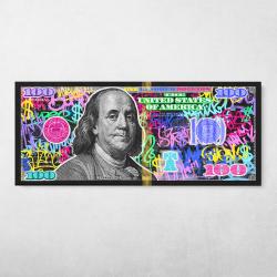 Graffiti Ben Franklin Wall Art Canvas Meaning Gift For Birthday Christmas