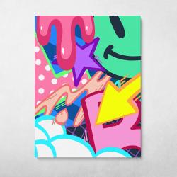 Graffiti Blast Wall Art Canvas Meaning Gift For Birthday Christmas