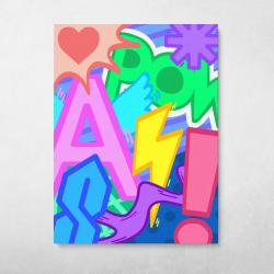 Graffiti Crash Wall Art Canvas Meaning Gift For Birthday Christmas
