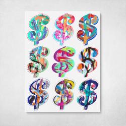 Graffiti Dollar Signs Wall Art Canvas Meaning Gift For Birthday Christmas