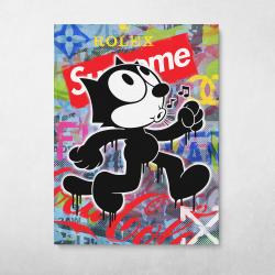Graffiti Felix Wall Art Canvas Meaning Gift For Birthday Christmas