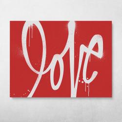 Graffiti Love Wall Art Canvas Meaning Gift For Birthday Christmas