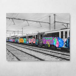 Graffiti Train Wall Art Canvas Meaning Gift For Birthday Christmas