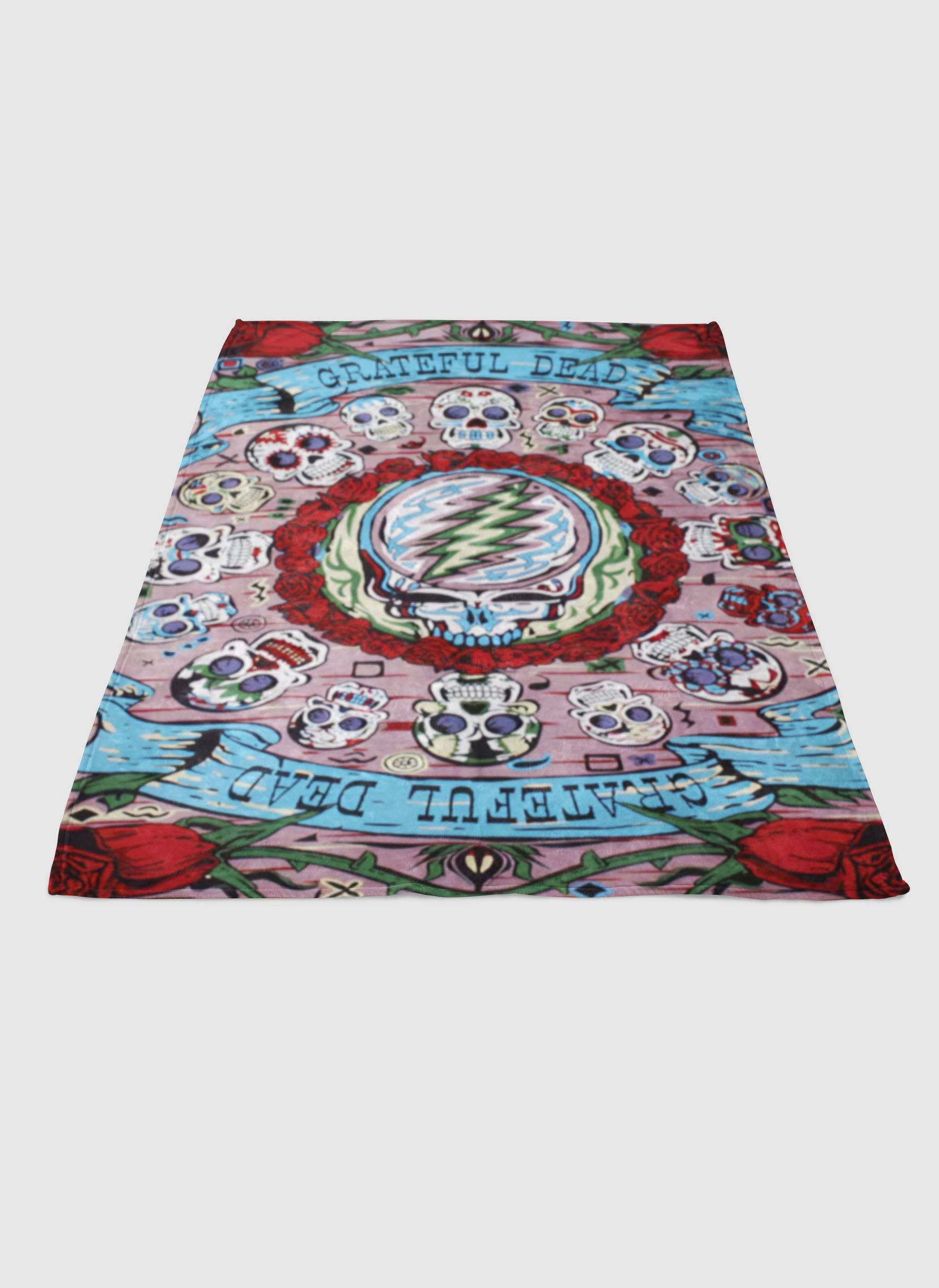 Grateful Dead Band Skull Soft Fleece Blanket Meaningful Gift For Halloween Christmas
