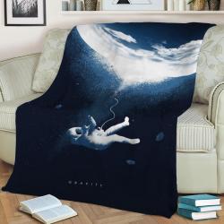 Gravity Fleece Throw Blanket Meaningful Gift For Halloween Christmas