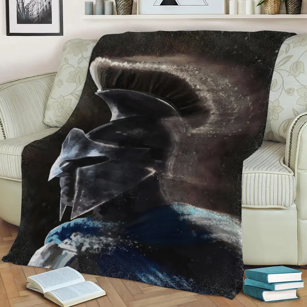 Greek Warrior Fleece Throw Blanket Meaningful Gift For Halloween Christmas