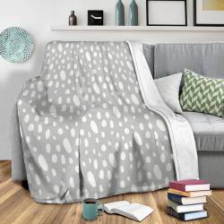 Grey Pebbles Fleece Throw Blanket Meaningful Gift For Halloween Christmas