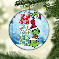 Grinch Christmas Ho Ceramic Ornament Perfect And Unique Gifts For Family On Christmas Holiday