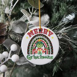 Grinch Smile Xmas Ornament Tree Decor Perfect And Unique Gifts For Family On Christmas Holiday