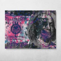 Grunge Ben Franklin Wall Art Canvas Meaning Gift For Birthday Christmas