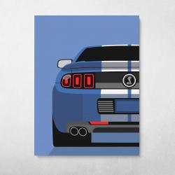 Mustang Shelby GT500 Back Wall Art Canvas Meaning Gift For Birthday Christmas