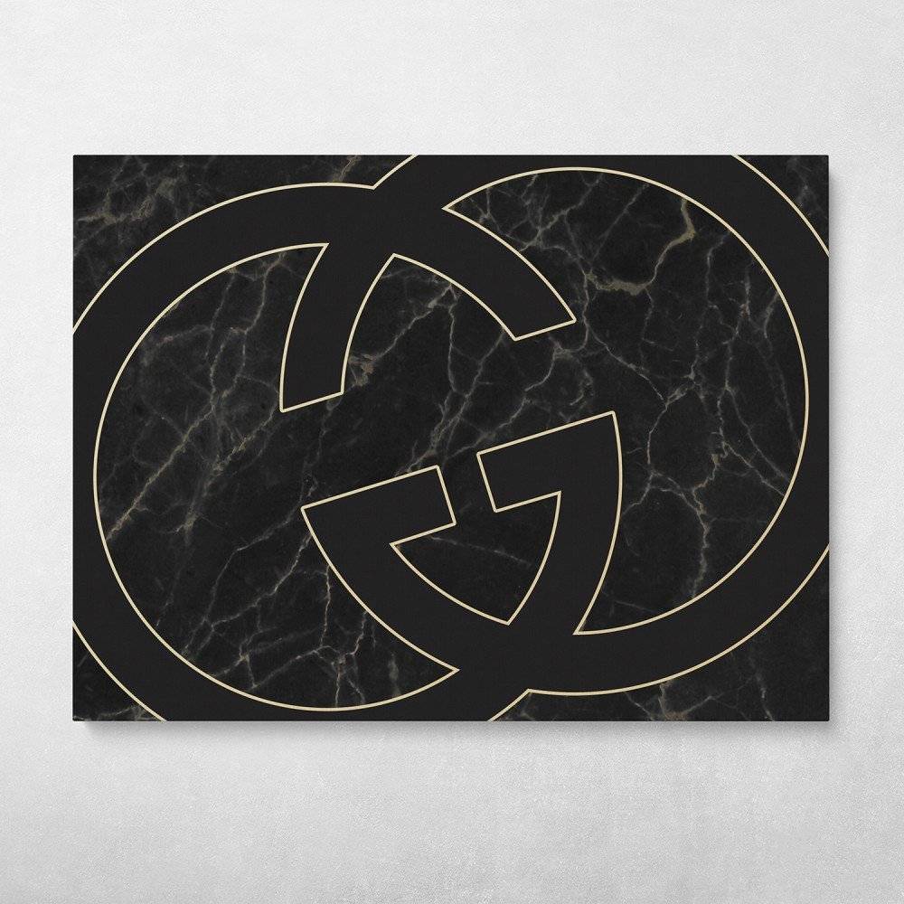 Gucci Marble (Dark) Wall Art Canvas Meaning Gift For Birthday Christmas
