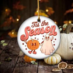 Halloween Ghost Pumpkin Spooky Season Ornament Perfect And Unique Gifts For Family On Christmas
